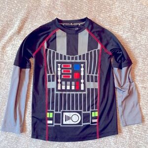 Star Wars Darth Vader Tee Costume Long Sleeve‎ Black Size 7 Large